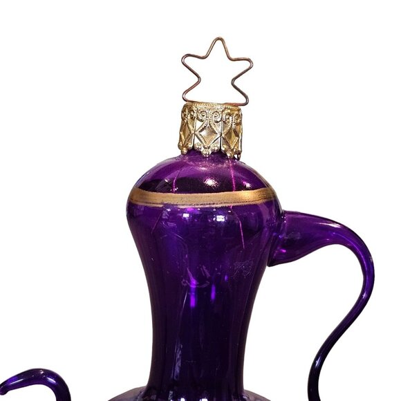 Vintage MCM Old World Christmas‎ OWC Purple Cruet Blown Glass Ornament Delicate - Picture 5 of 10